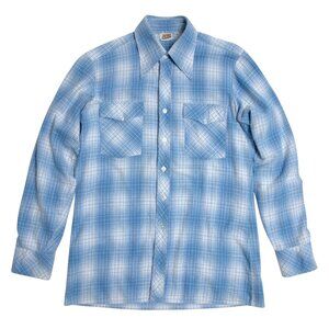 young club (Germany) 70s Vintage Flannel Knit Western Shirt : L